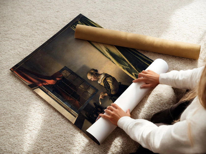 Vermeer Art Print: Young Woman Reading Letter at an Open Window