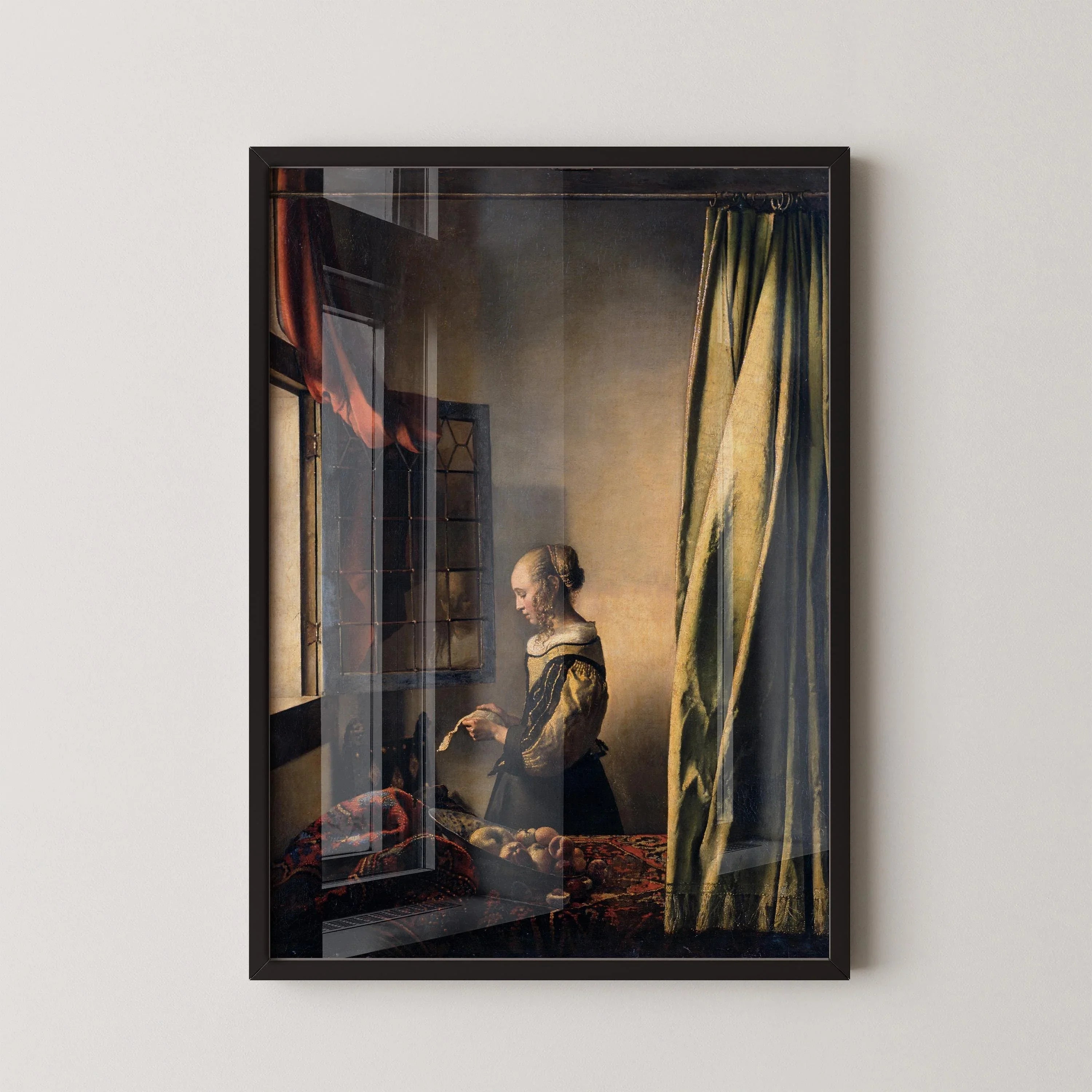 Vermeer Art Print: Young Woman Reading Letter at an Open Window