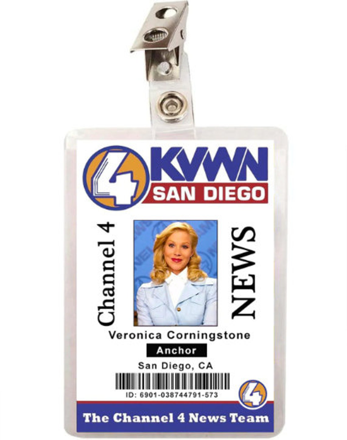 Anchorman Movie Veronica Corningstone ID Badge