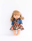 Gordis Doll Clothing - Floral black dress and blue jacket - Paola Reina