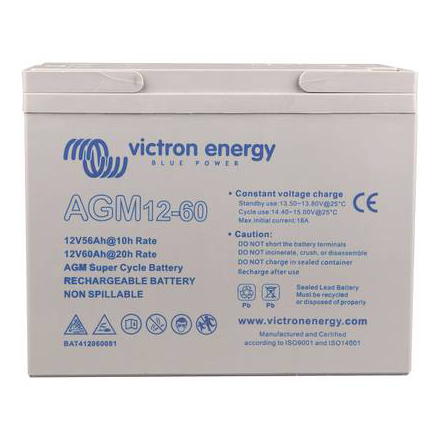 Victron Energy – 12V/60Ah Deep Cycle AGM Battery | BAT412550084