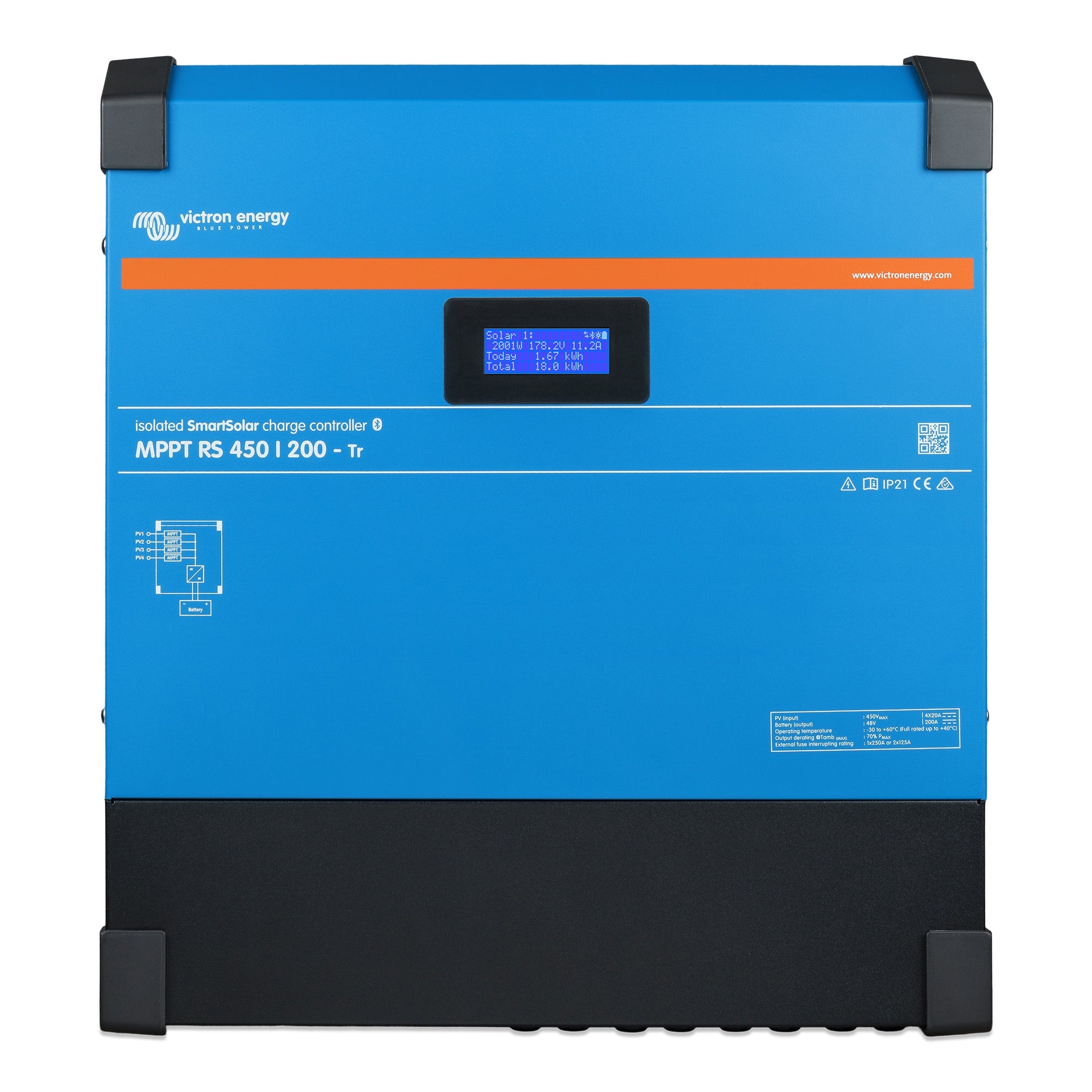 Victron Energy SmartSolar MPPT RS 450/200-Tr Solar Charge Controller | SCC145120410