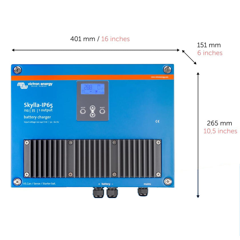 Victron Energy Skylla-IP65 24/35 (1 + 1) 120-240V Battery Charger | SKY024035000