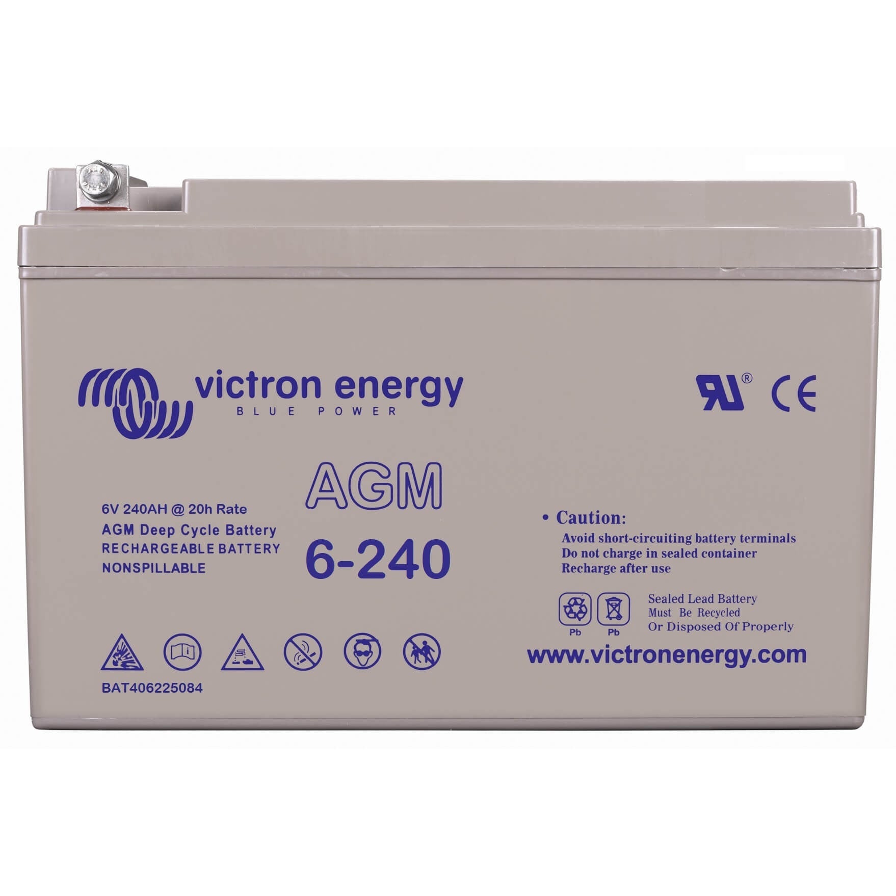 Victron Energy – 6V/240Ah Deep Cycle AGM Battery - Group 27 | BAT406225084