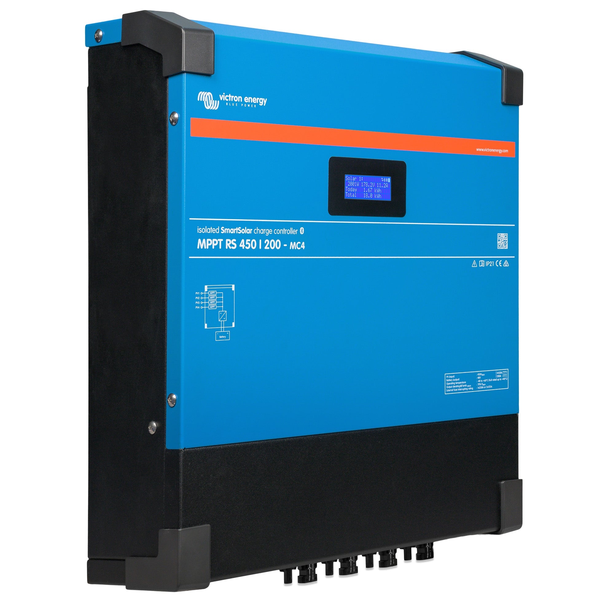 Victron Energy SmartSolar MPPT RS 450/200-MC4 Solar Charge Controller | SCC145120510