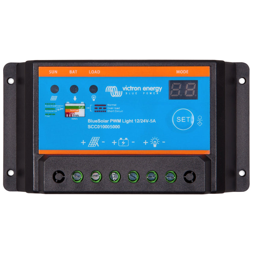 Victron Energy BlueSolar PWM 12/24V-5A Light Charge Controller | scc010005000