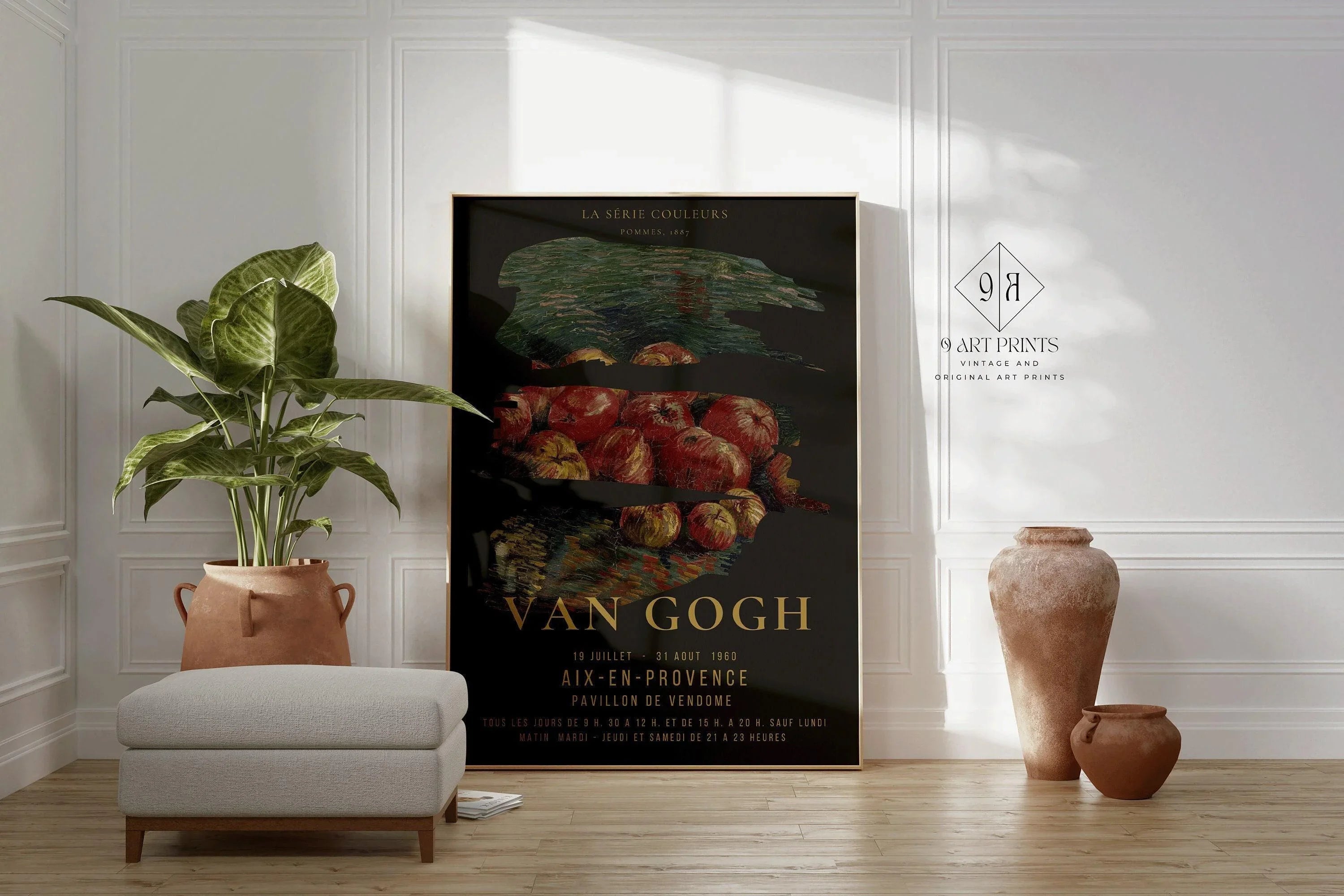 Vincent Van Gogh - Apples | Iconic Classic Impressionist Exhibition Poster Fine Art Print (available handframed or unframed)