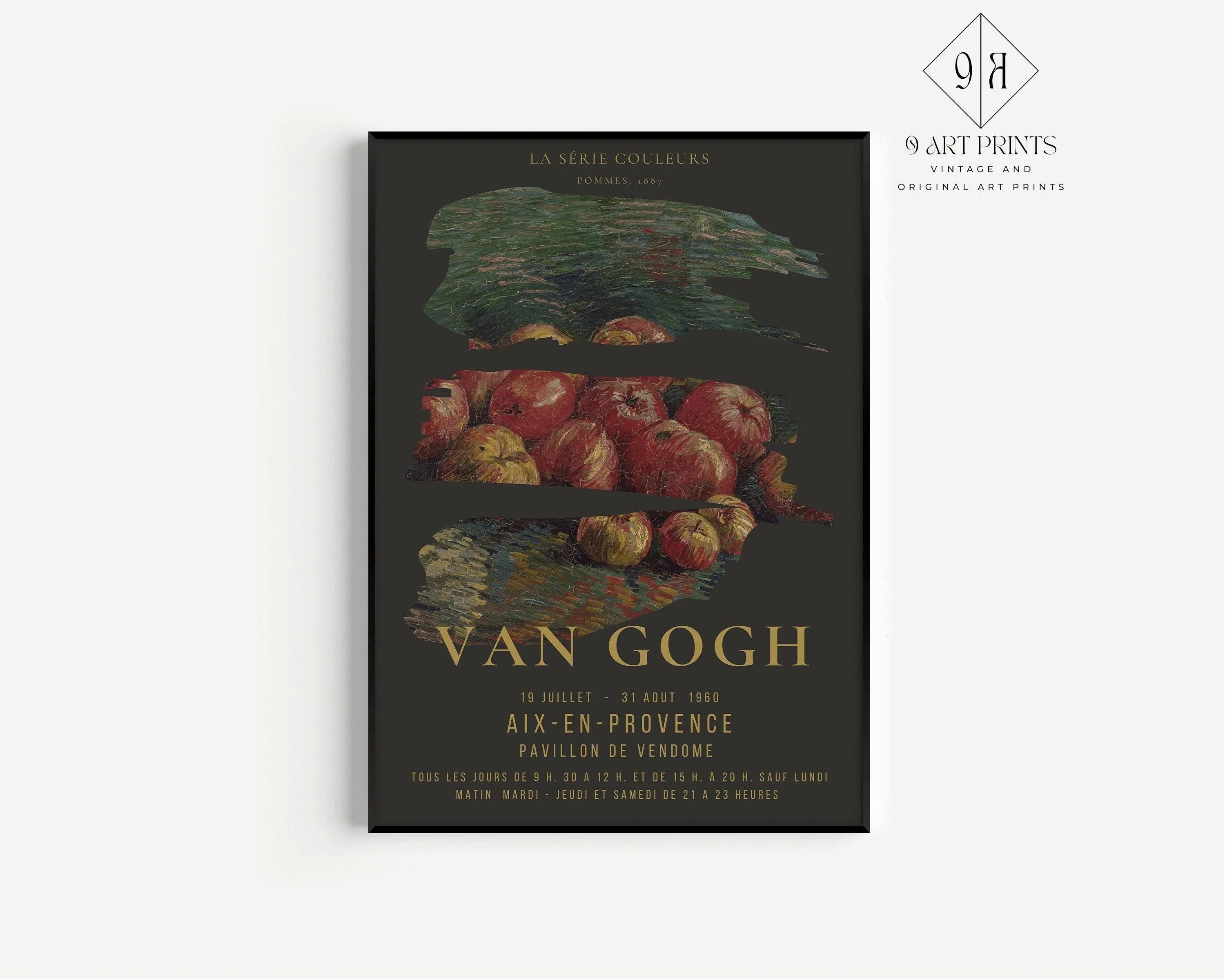 Vincent Van Gogh - Apples | Iconic Classic Impressionist Exhibition Poster Fine Art Print (available handframed or unframed)