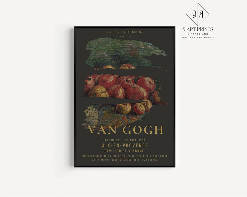 Vincent Van Gogh - Apples | Iconic Classic Impressionist Exhibition Poster Fine Art Print (available handframed or unframed)