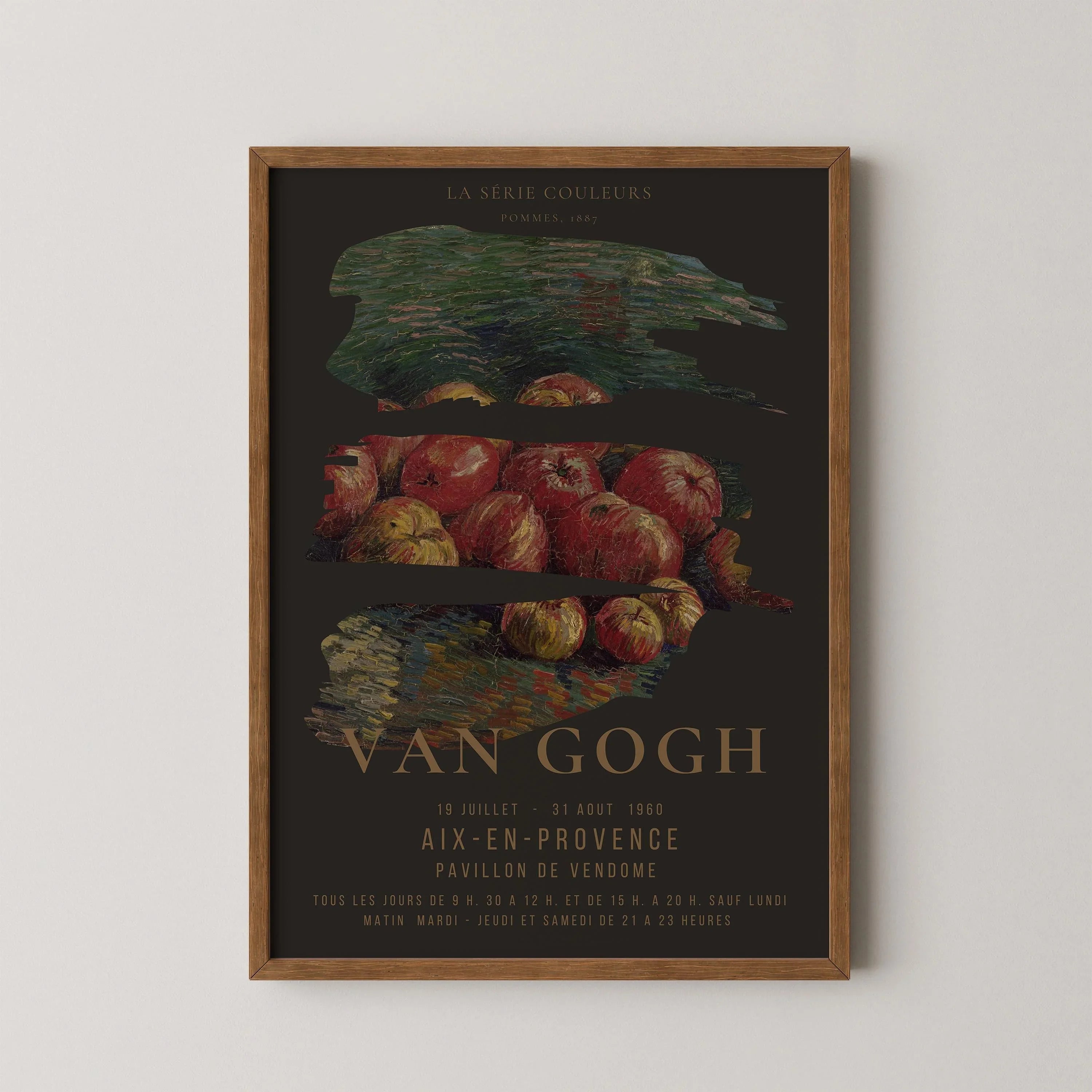 Vincent Van Gogh - Apples | Iconic Classic Impressionist Exhibition Poster Fine Art Print (available handframed or unframed)