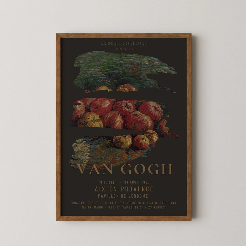 Vincent Van Gogh - Apples | Iconic Classic Impressionist Exhibition Poster Fine Art Print (available handframed or unframed)