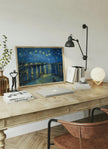 Vincent Van Gogh - Starry Night over the Rhone | Classic Impressionist Exhibition Poster Fine Art Print (available framed or unframed)