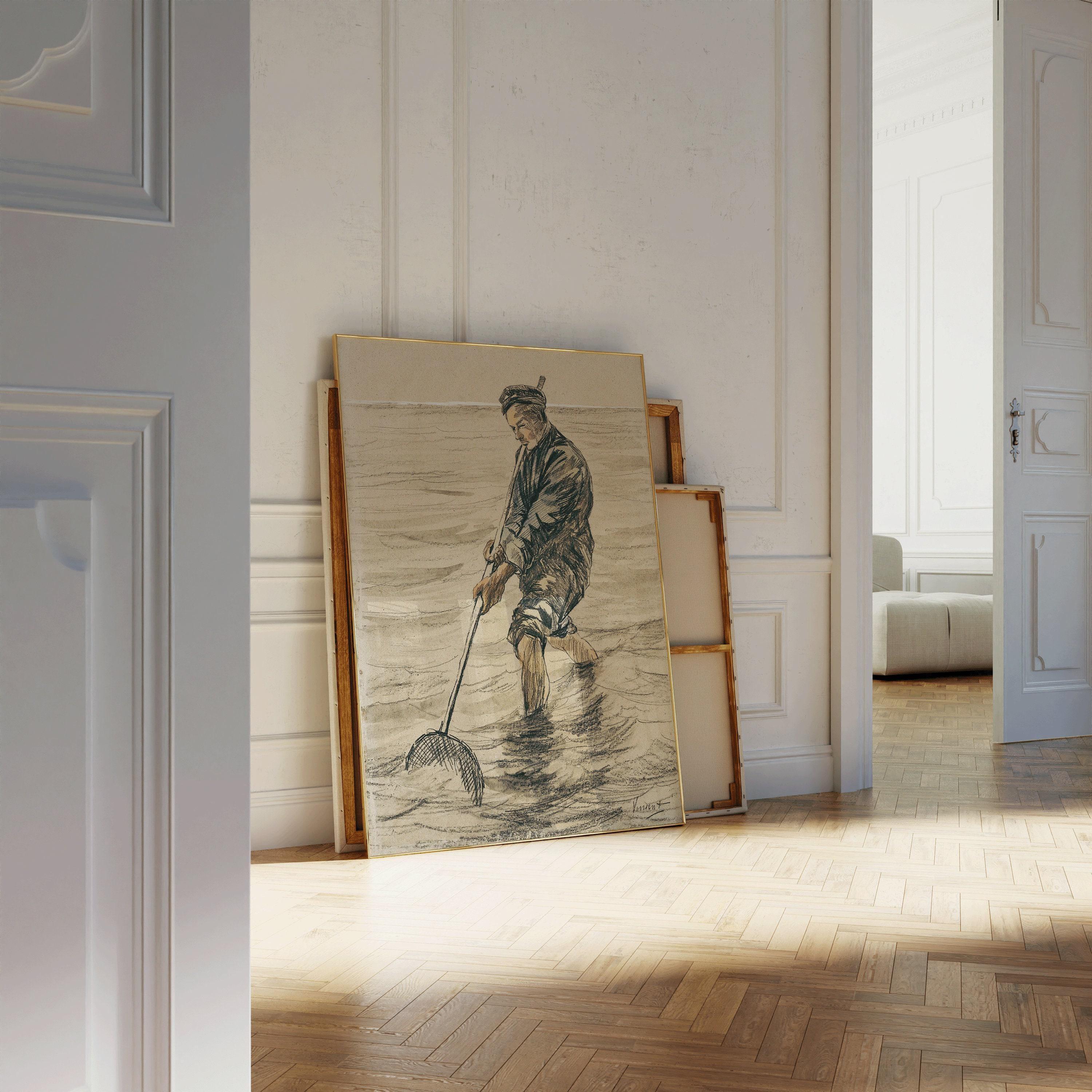 Vincent Van Gogh - The Shell Fisherman | Vintage Sketch Art (available handframed or unframed)