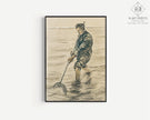 Vincent Van Gogh - The Shell Fisherman | Vintage Sketch Art (available handframed or unframed)