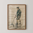 Vincent Van Gogh - The Shell Fisherman | Vintage Sketch Art (available handframed or unframed)