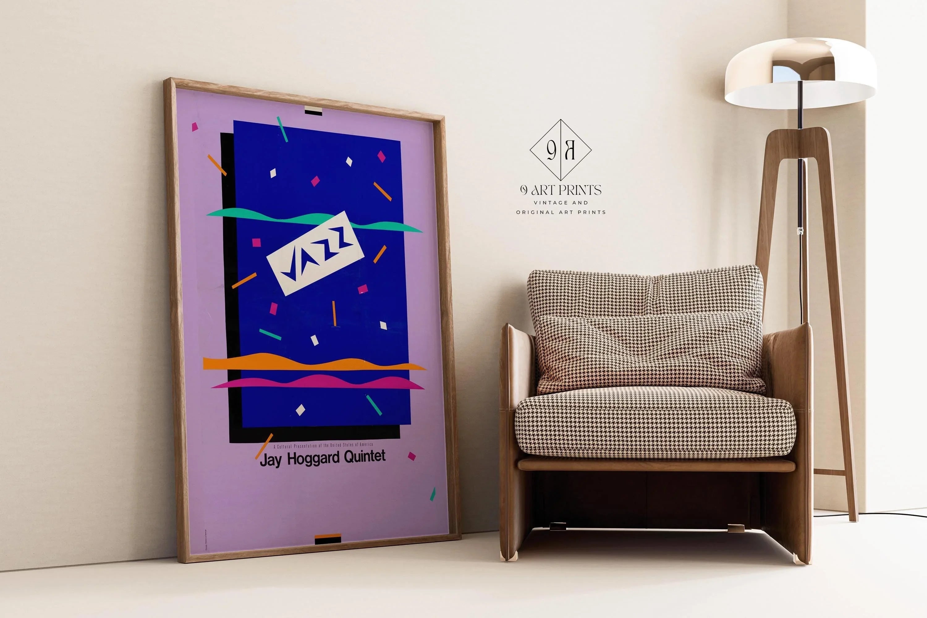 Vintage 80's Style Retro Music Poster - Jazz (USIA/Jay Hoggard Quintet) | Available handframed or unframed