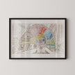 Vintage Amsterdam Map Print (available handframed or unframed)