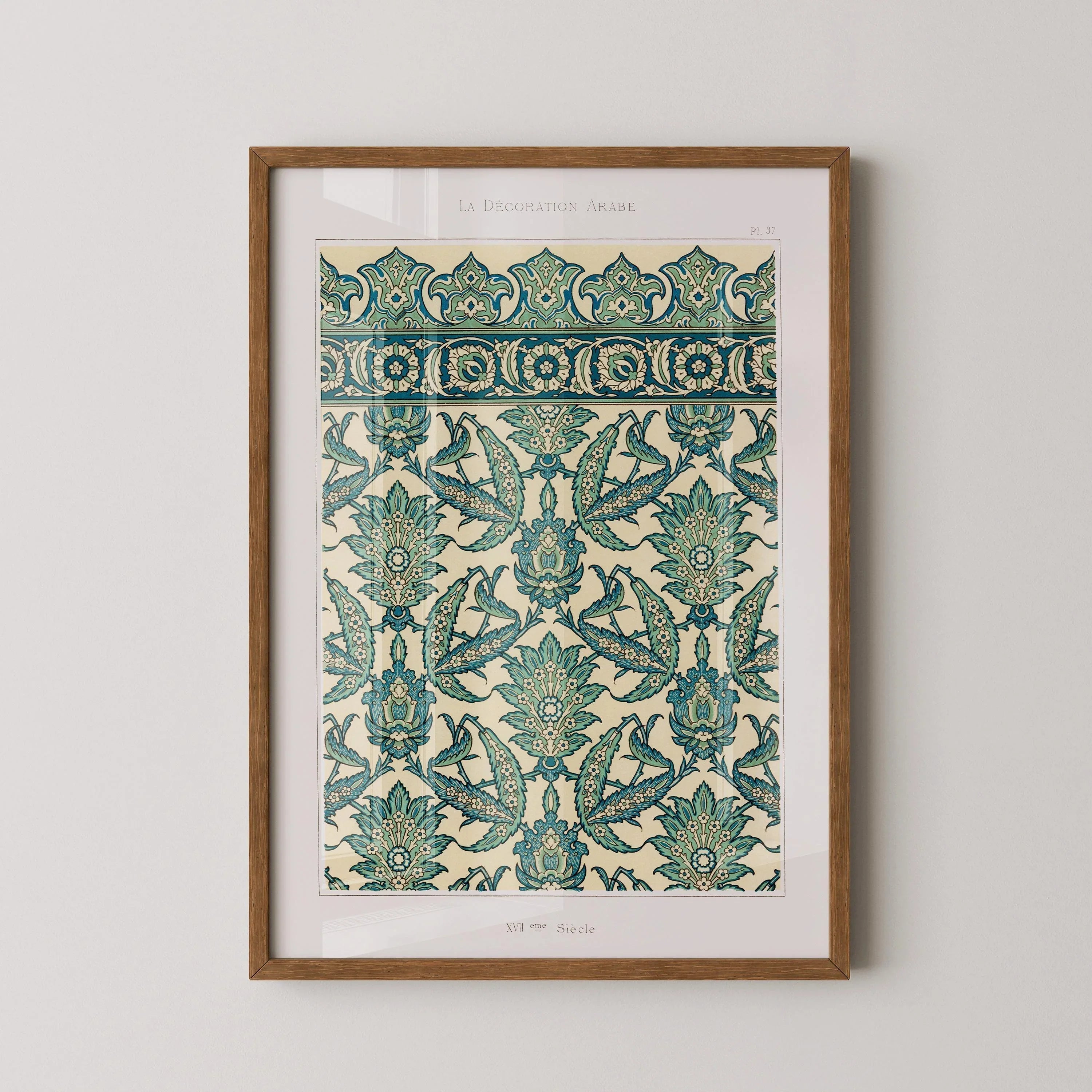 Vintage Arabian Pattern Art Print: Islamic Persian Design