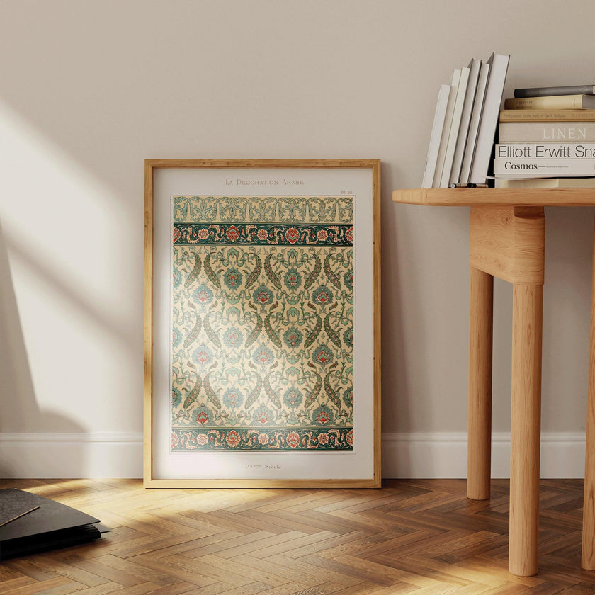 Vintage Arabian Pattern Art Print: Islamic Persian Design