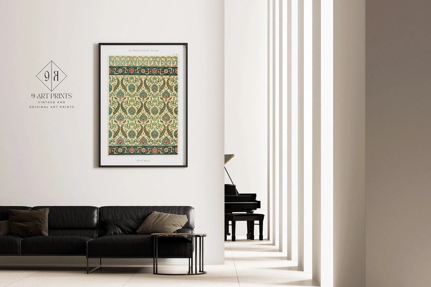 Vintage Arabian Pattern Art Print: Islamic Persian Design