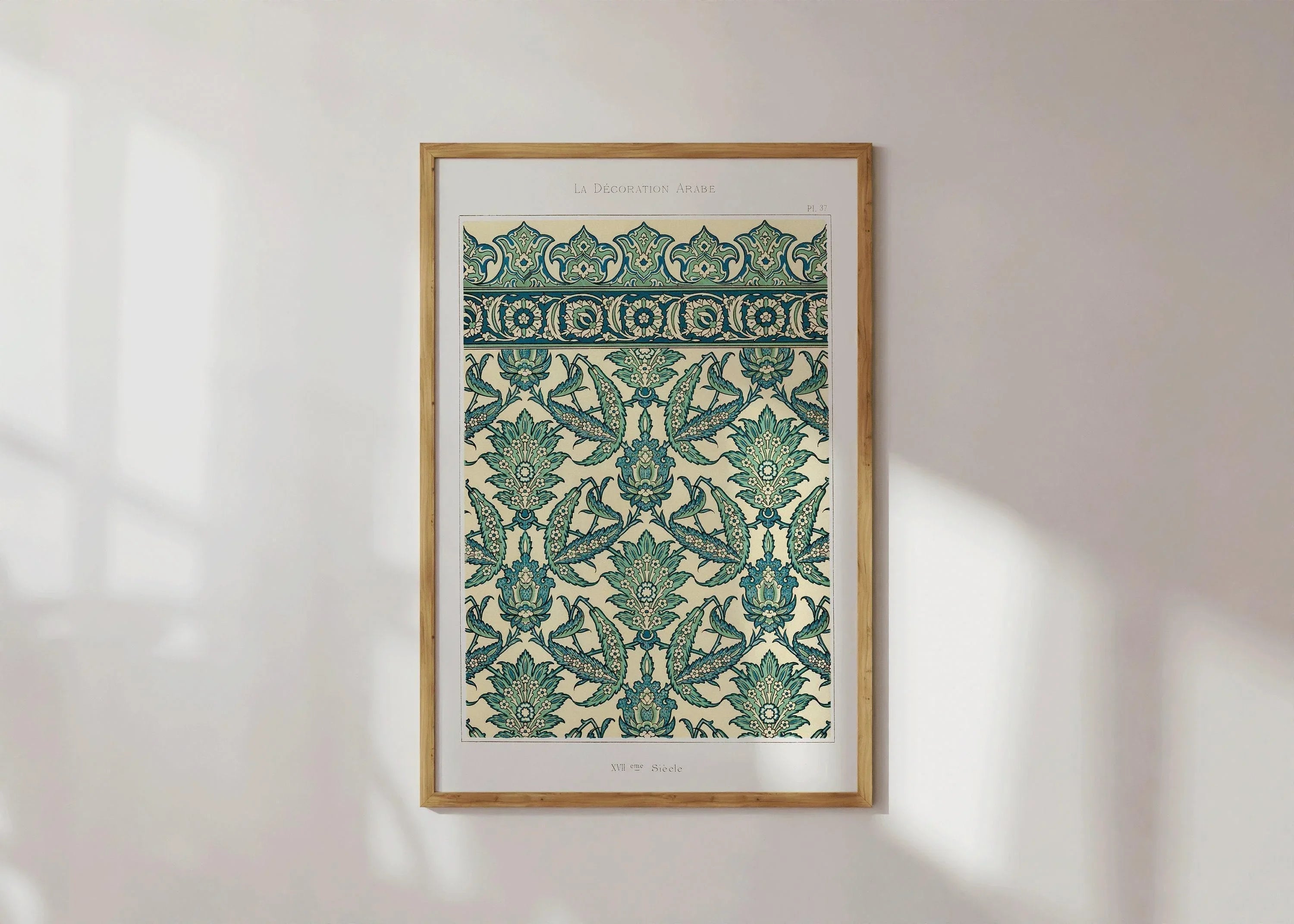 Vintage Arabian Pattern Art Print: Islamic Persian Design