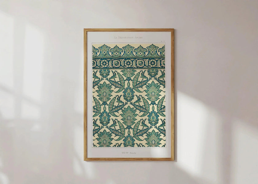 Vintage Arabian Pattern Art Print: Islamic Persian Design