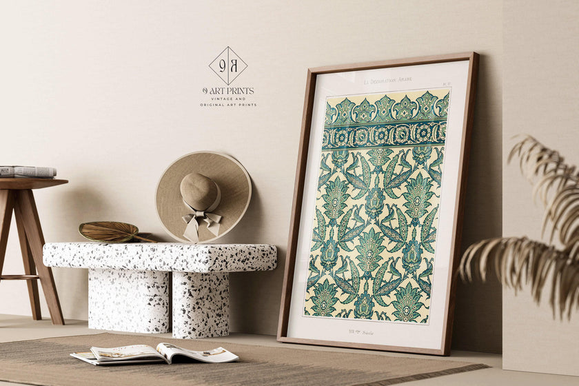 Vintage Arabian Pattern Art Print: Islamic Persian Design