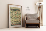 Vintage Arabian Pattern Art Print: Islamic Persian Design