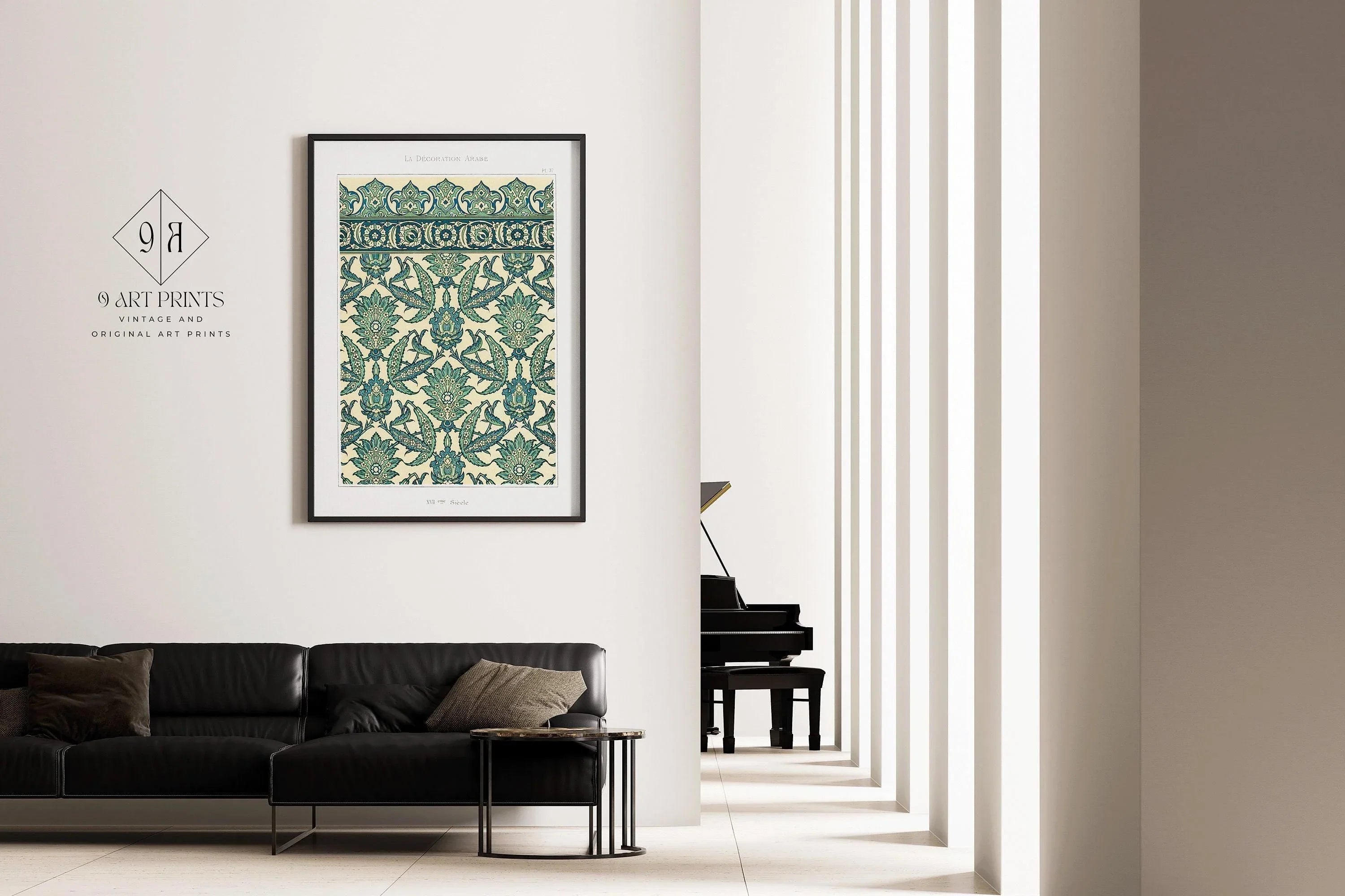 Vintage Arabian Pattern Art Print: Islamic Persian Design