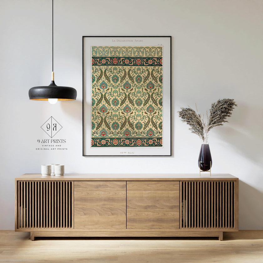 Vintage Arabian Pattern Art Print: Islamic Persian Design