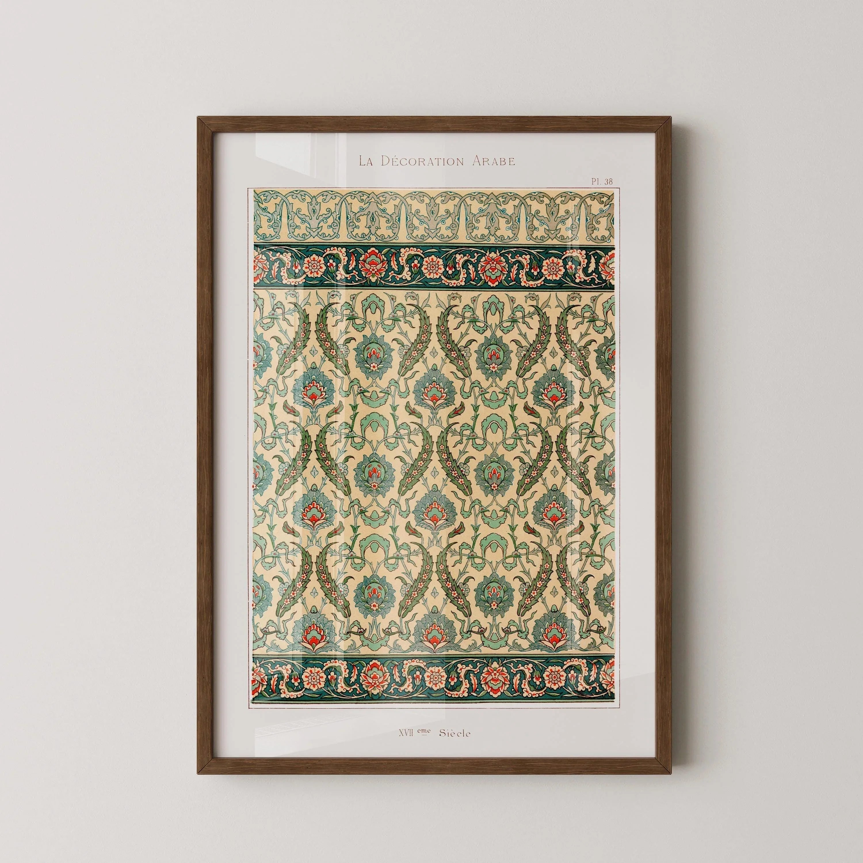 Vintage Arabian Pattern Art Print: Islamic Persian Design