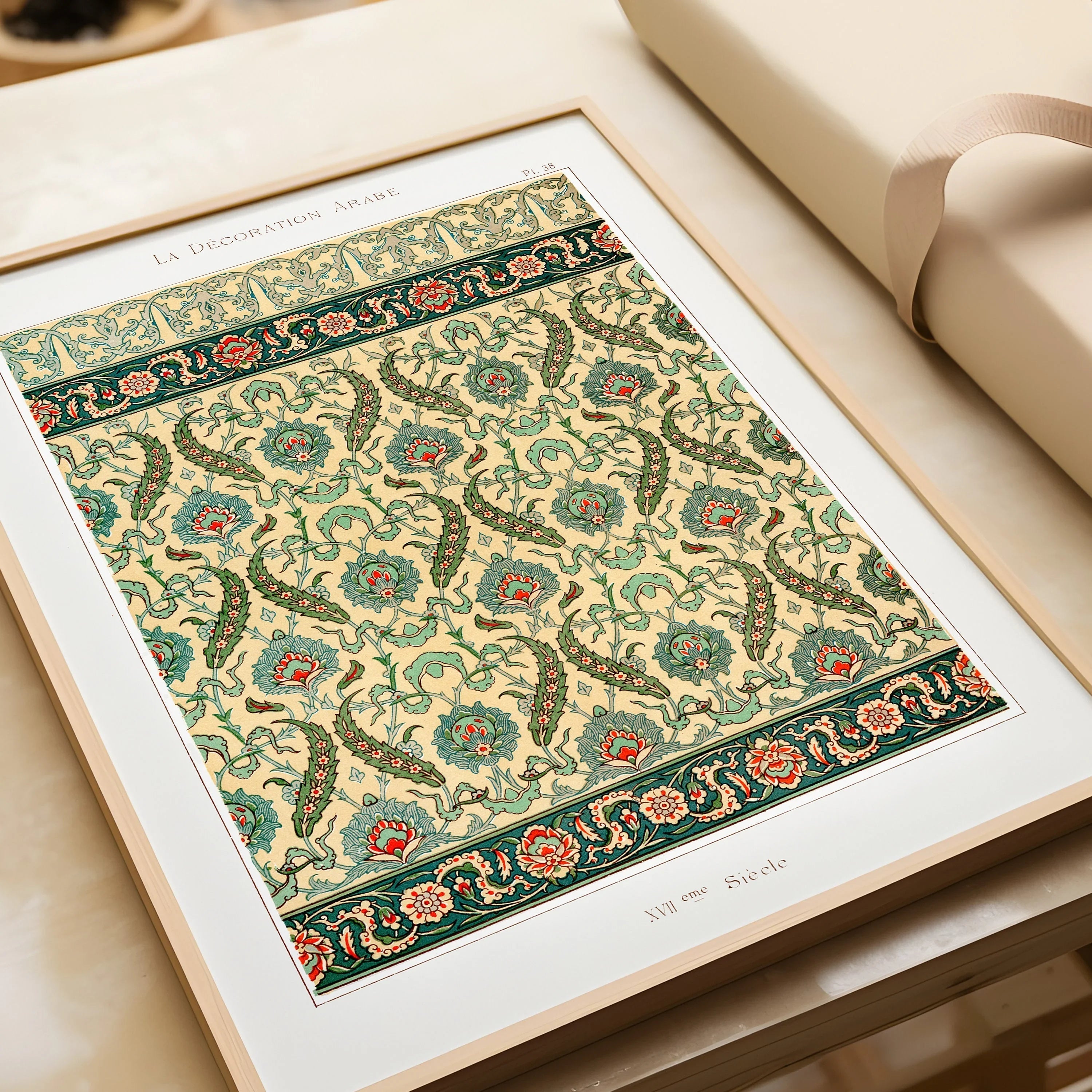 Vintage Arabian Pattern Print Set: Museum Quality Wall Art