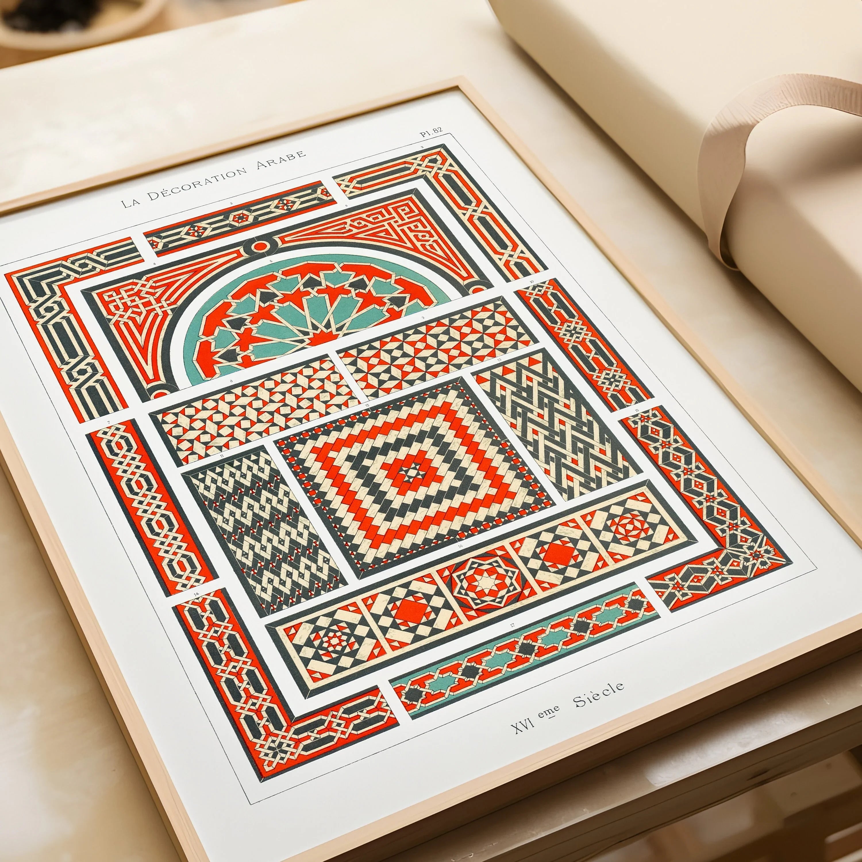 Vintage Arabian Pattern Print Set: Museum Quality Wall Art