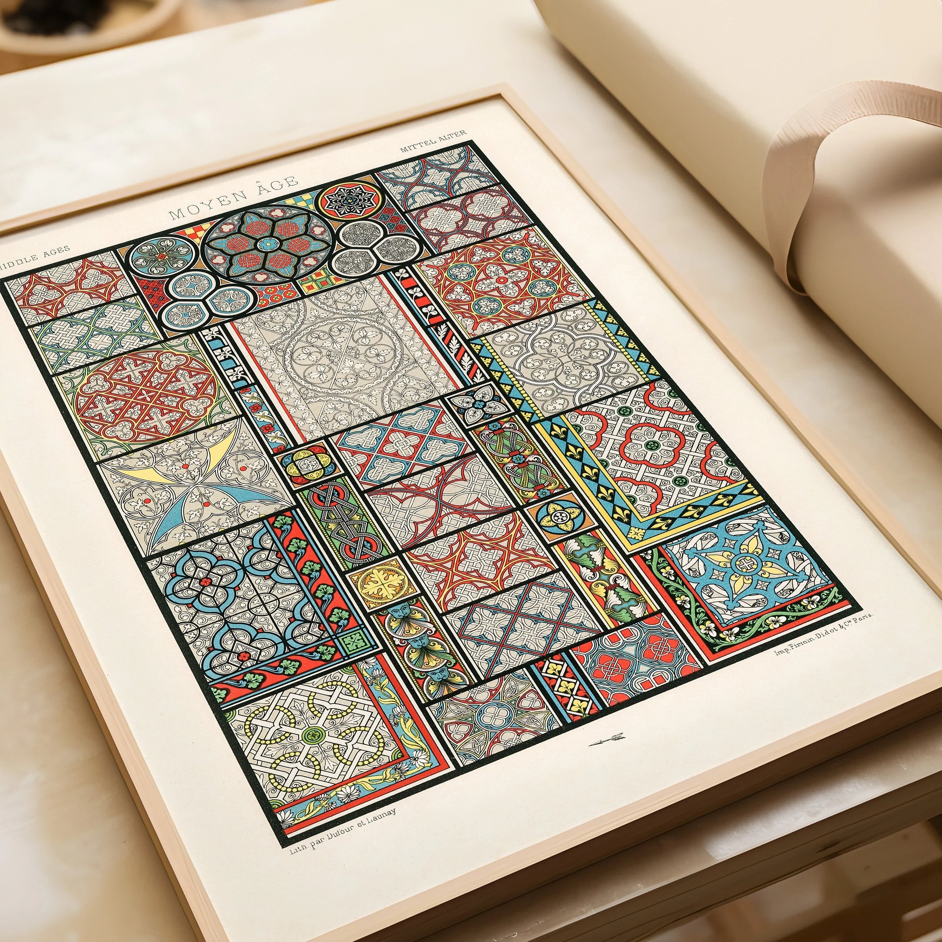 Vintage Arabian Pattern Print Set: Museum Quality Wall Art