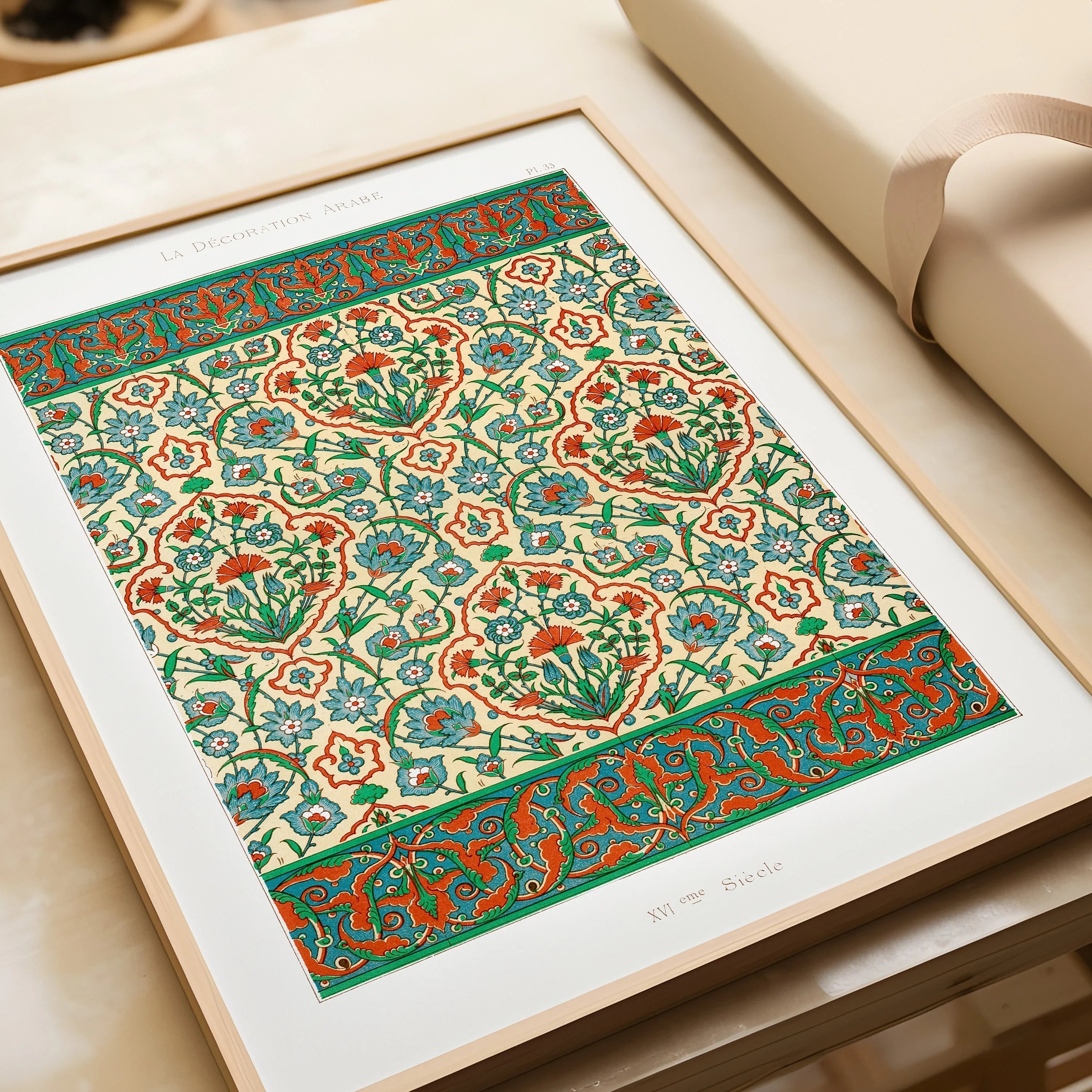 Vintage Arabian Pattern Print Set: Museum Quality Wall Art