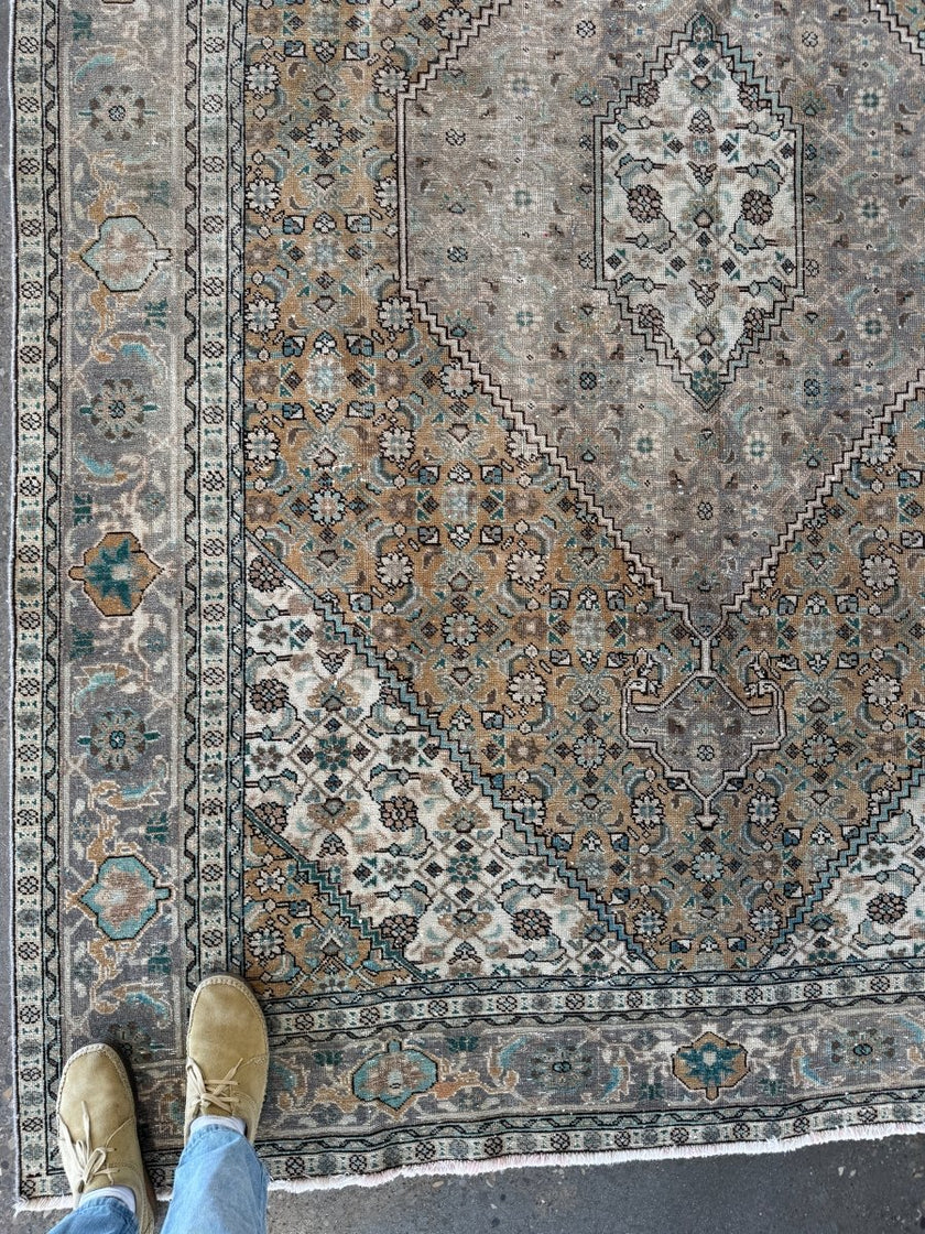 Vintage Ardabil Rug | 6' 11
