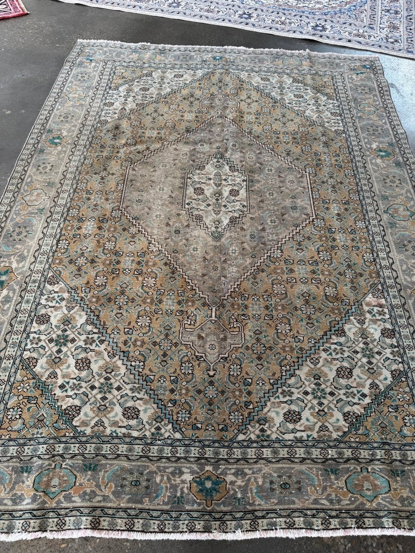 Vintage Ardabil Rug | 6' 11