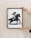 Vintage Cowgirl Wood Sign