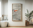 Vintage Flamingo Art Print by Edouard Travies (Handframed or Unframed) (2x1)