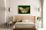 Vintage Gold Butterfly |  Emerald Green Dark Academia Style Art Print (available handframed or unframed)