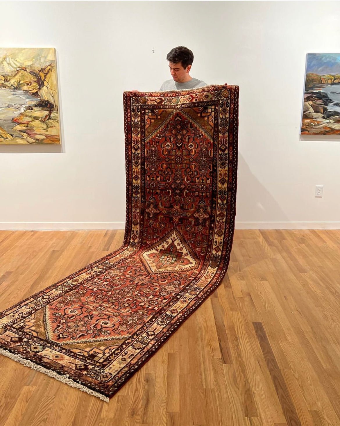 Vintage Hamadan Runner | 9' 8