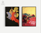 Vintage Italian Art Deco Posters: Florio, Cinzano & Fiat Racing Prints