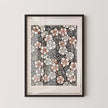 Vintage Japanese Botanical Art Print: Shin Bijutsukai Flower Pattern