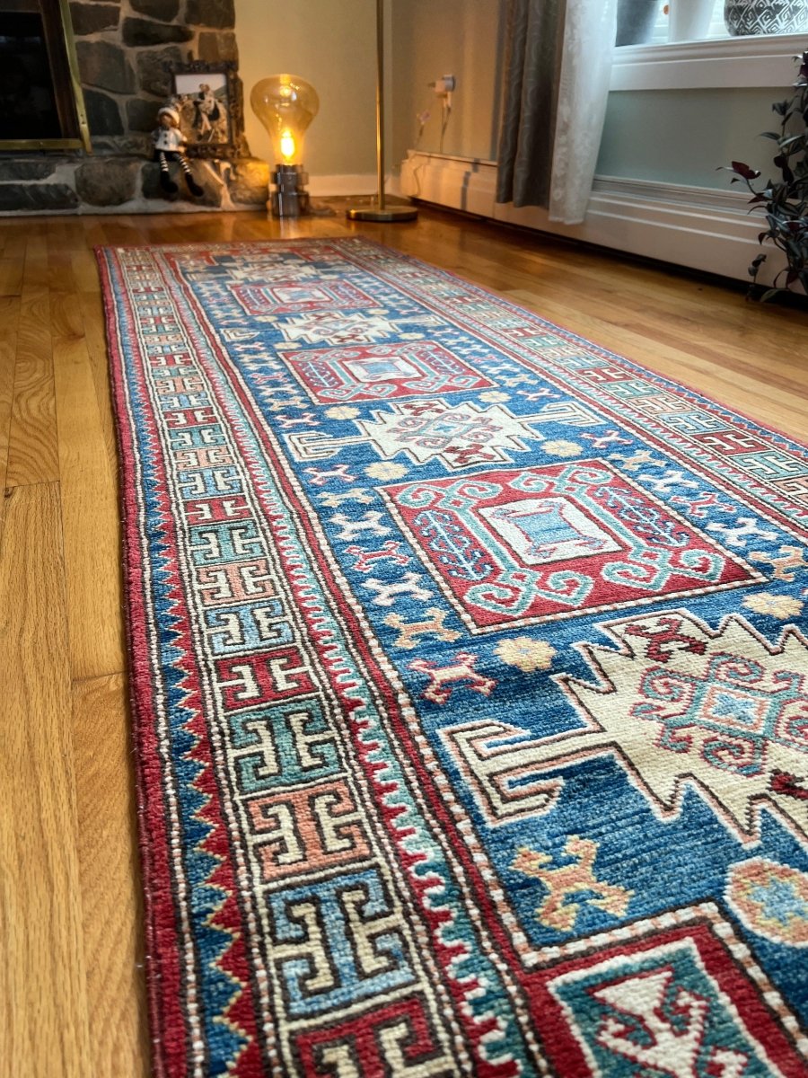 Vintage Kazak Runner | 9' 7