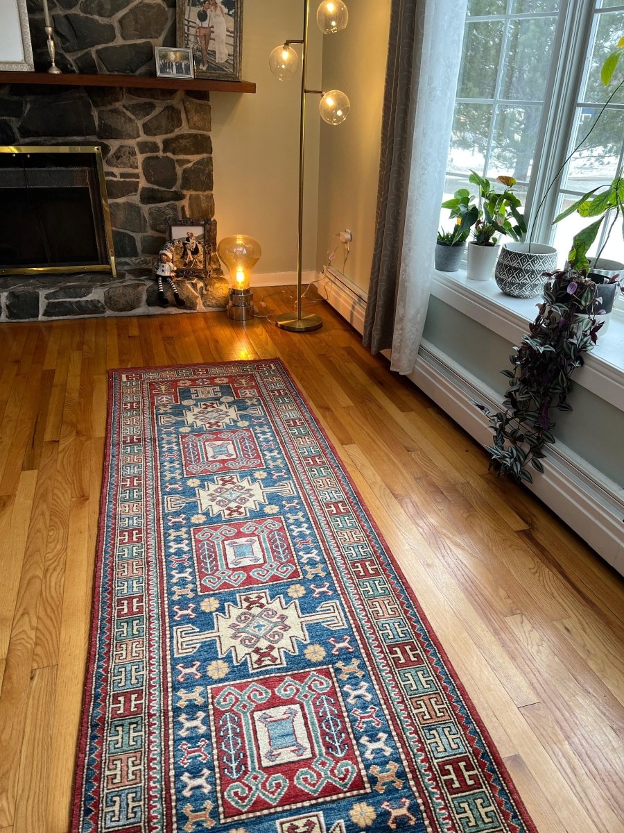 Vintage Kazak Runner | 9' 7