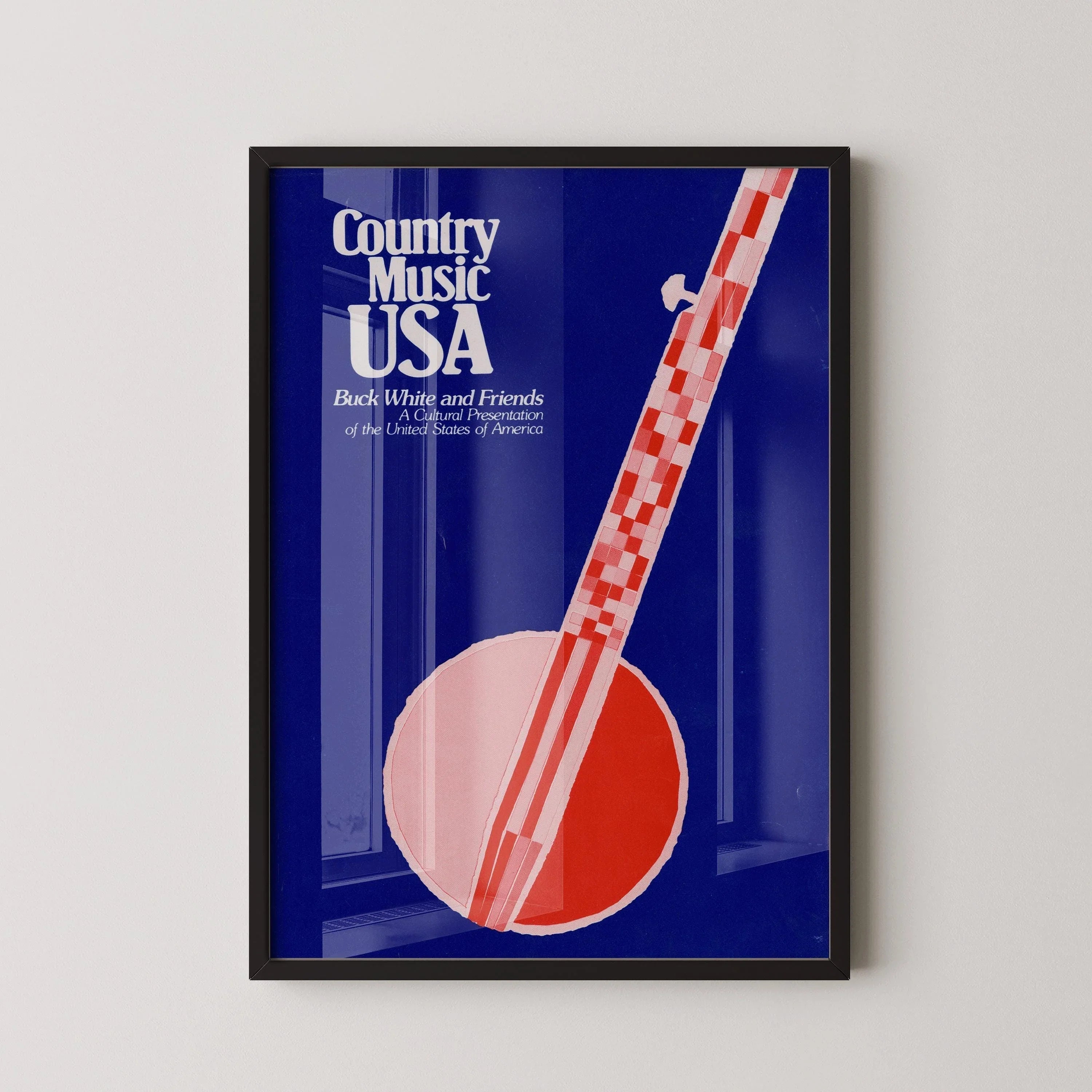 Vintage Music Poster - Country Music Buck White and Friends (USIA) | Available handframed or unframed