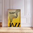 Vintage Music Poster - Jazz (USIA/Jon Faddis Quarter) | Striking Yellow | Available handframed or unframed