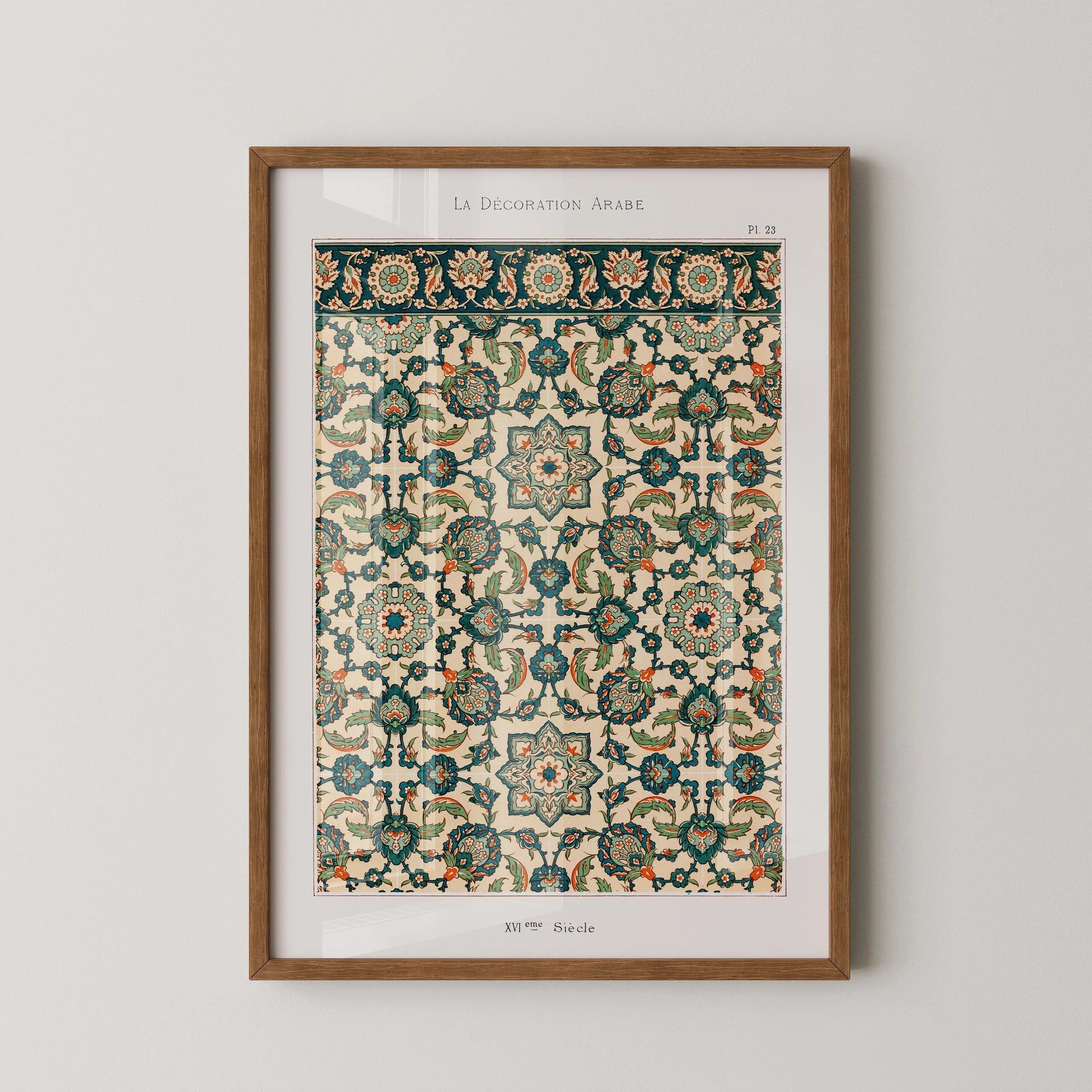 Vintage Persian Pattern Art Print: Islamic Middle-Eastern Design