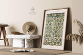 Vintage Persian Pattern Art Print: Islamic Middle-Eastern Design