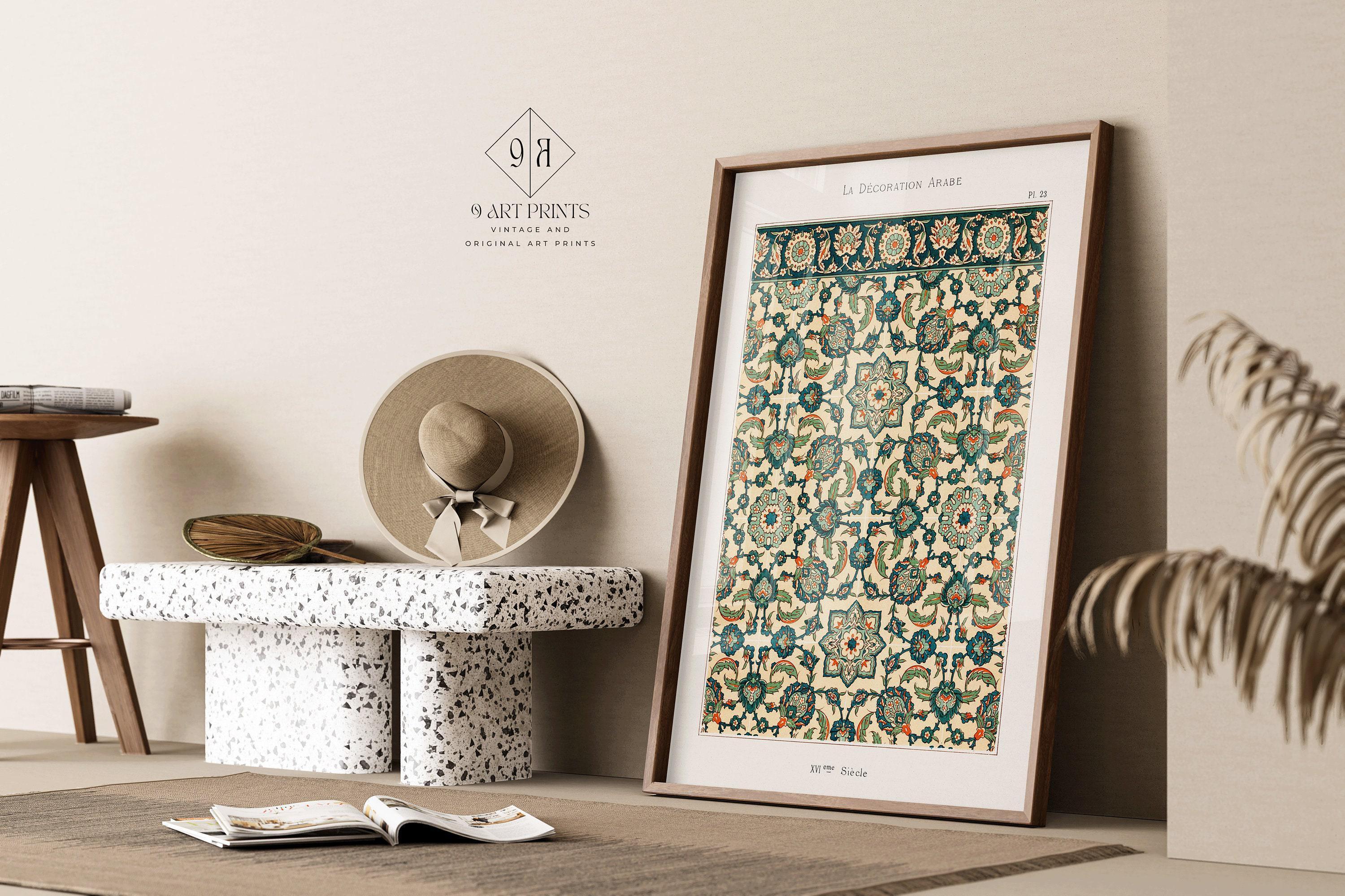 Vintage Persian Pattern Art Print: Islamic Middle-Eastern Design
